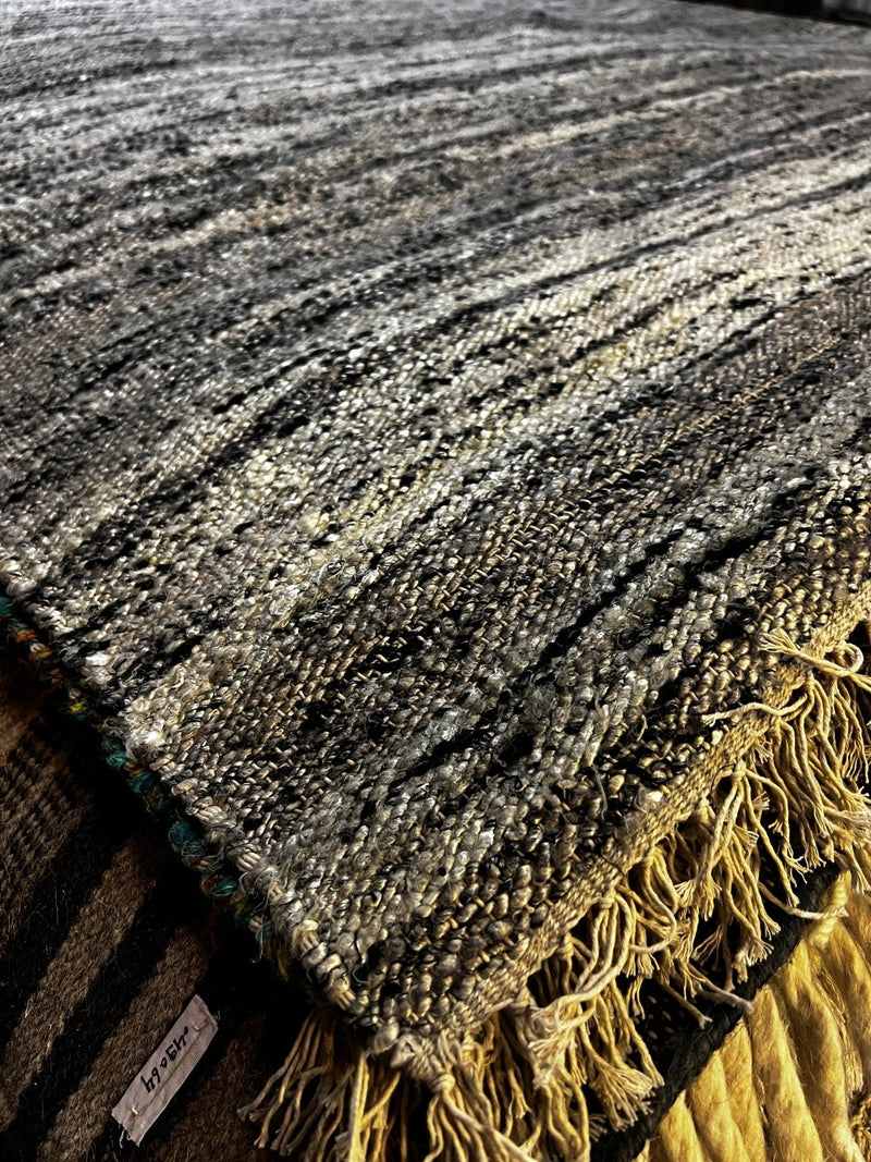 Nick the Cactus Guy 6x9.3 Handwoven Sari-Silk Durrie Rug (Assorted Colors) | Banana Manor Rug Factory Outlet