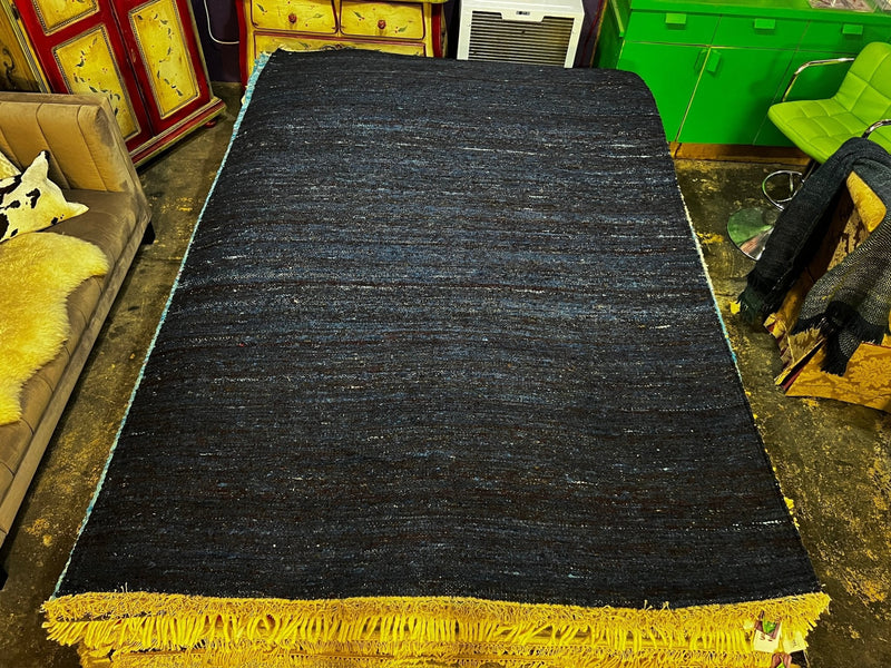 Nick the Cactus Guy 6x9.3 Handwoven Sari-Silk Durrie Rug (Assorted Colors) | Banana Manor Rug Factory Outlet