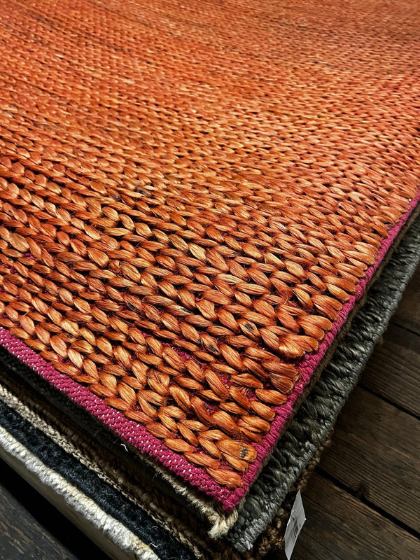 Nick Yemana 5x8 Rust Durrie Rug | Banana Manor Rug Company