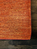 Nick Yemana 5x8 Rust Durrie Rug | Banana Manor Rug Company