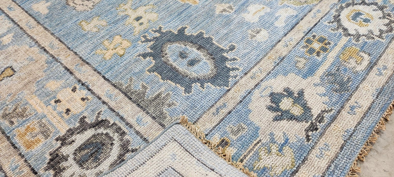 Nicole Gibbons Blue Hand-Knotted Oushak Rug 8x10 | Banana Manor Rug Company