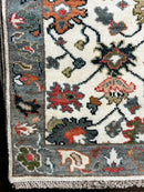 Nicole Kidman 2.6x9.9 Ivory and Light Blue Hand-Knotted Oushak Runner | Banana Manor Rug Company