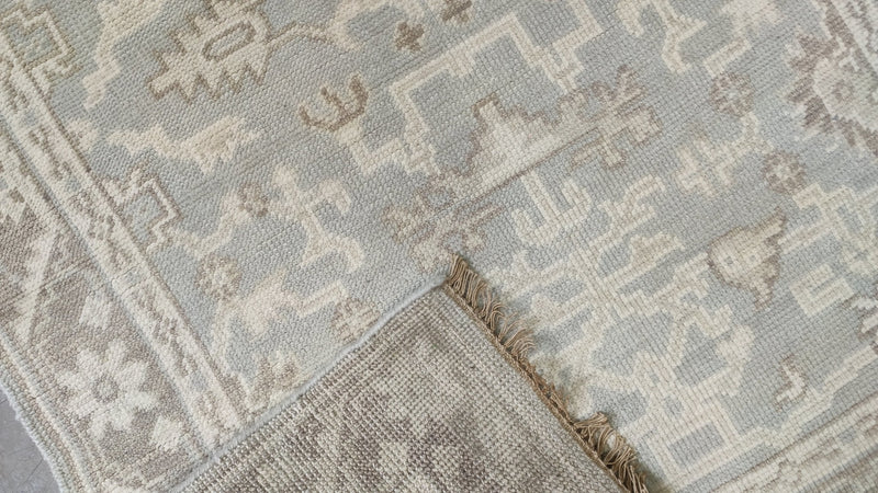 Nicole Scherzinger 4x6 Light Grey Hand-Knotted Oushak Rug | Banana Manor Rug Company