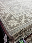 Nicole Scherzinger 4x6 Light Grey Hand-Knotted Oushak Rug | Banana Manor Rug Company