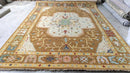 Nicole Scherzinger 9x12 Gold Hand-Knotted Oushak Rug | Banana Manor Rug Company
