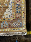 Nicole Scherzinger 9x12 Gold Hand-Knotted Oushak Rug | Banana Manor Rug Company