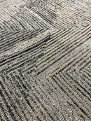 Nikolaj Coster-Waldau 5x8 Grey and Dark Grey Hand-Tufted Rug | Banana Manor Rug Factory Outlet