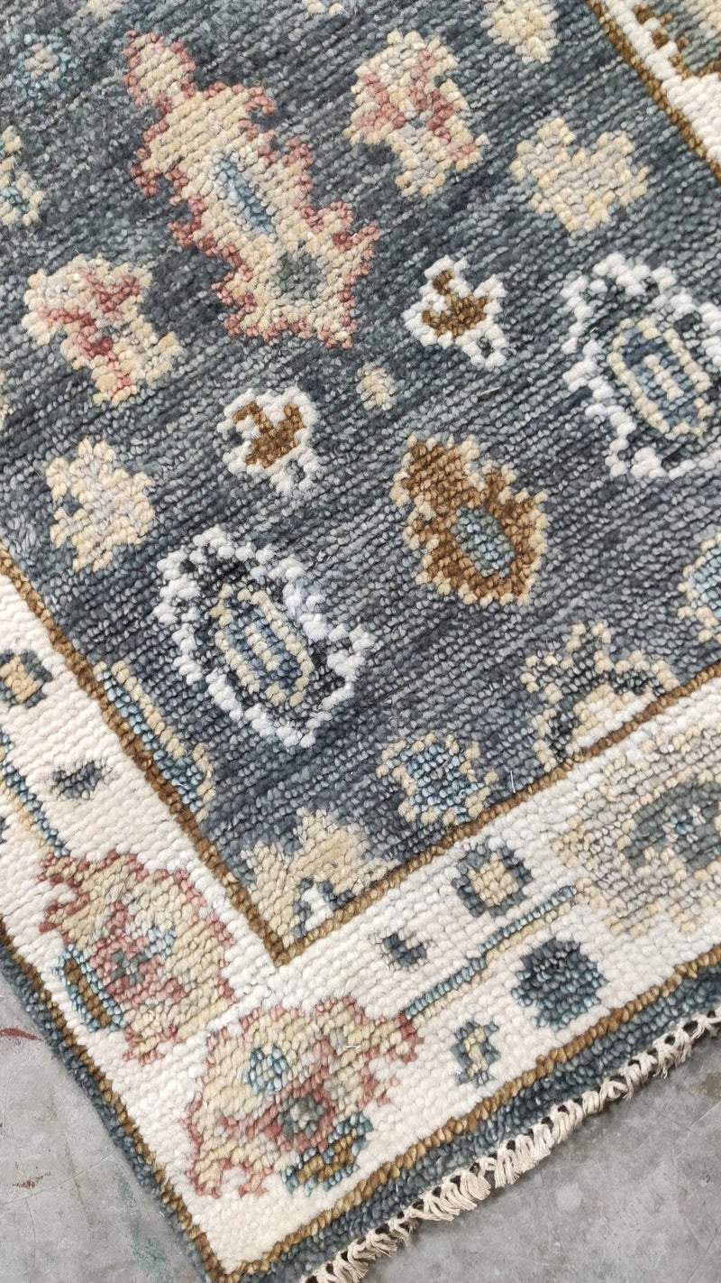 Nina 2.6x14 Hand-Knotted Oushak Runner | Banana Manor Rug Company