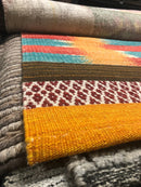 Norm Macdonald 4x6 Mulit-Colored Striped Flat Weaved Durrie Rug | Banana Manor Rug Company