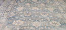Olga Antonova Hand-Knotted Oushak Rug Aqua and Silver 10x14 | Banana Manor Rug Company