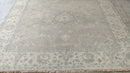 Olga Kurylenko 7.9x9.9 Light Brown and Grey Hand-Knotted Oushak Rug | Banana Manor Rug Company