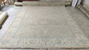 Olga Kurylenko 7.9x9.9 Light Brown and Grey Hand-Knotted Oushak Rug | Banana Manor Rug Company