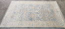 Olympia O'Hara Hand-Knotted Oushak Rug Aqua and Silver O'Hara 4x6 | Banana Manor Rug Company