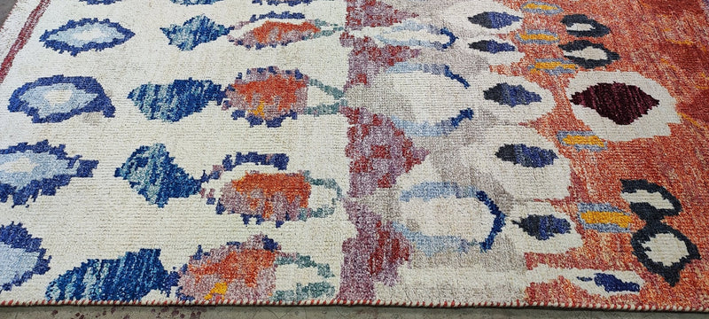 Oscar Kightley Hand-Knotted Ivory Multi-Colored Modern (Various Sizes) | Banana Manor Rug Company