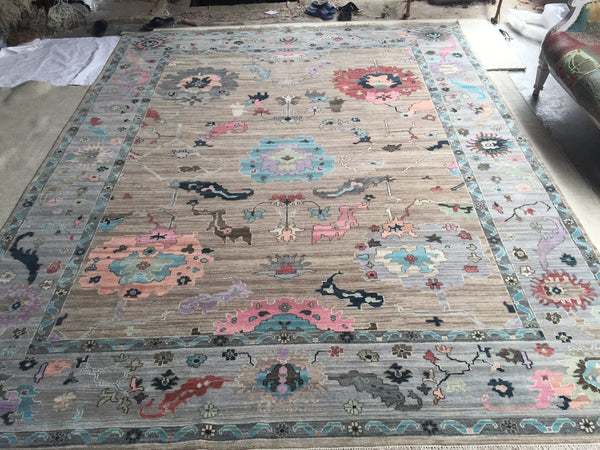 Oushak Obsessed 4-Hand-Knotted Indo-Turkish Weave Oushak Rug Assorted Sizes | Banana Manor Rug Company