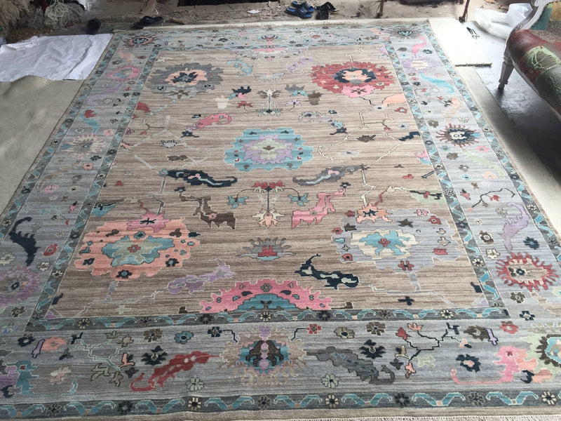 Oushak Obsessed 4-Hand-Knotted Indo-Turkish Weave Oushak Rug Assorted Sizes | Banana Manor Rug Company