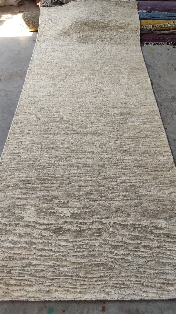 Ox 4x11 Handwoven White Jute Runner | Banana Manor Rug Company