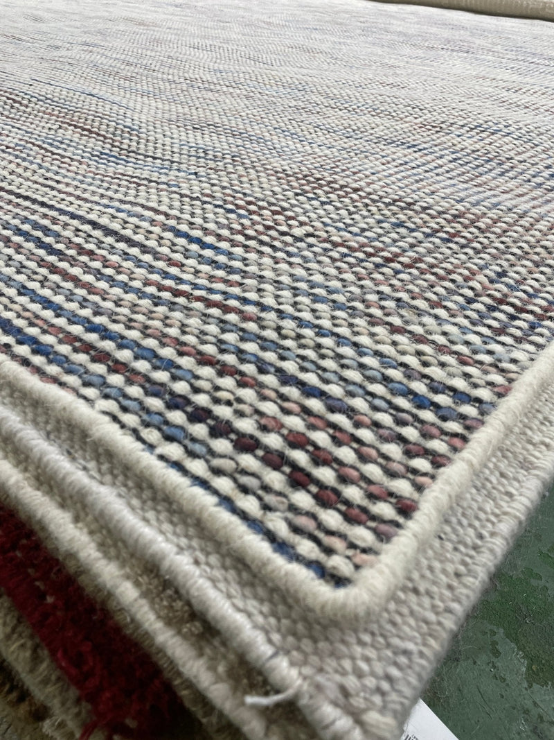 Paco 10.3x11.9 Handwoven Durrie Rug | Banana Manor Rug Company