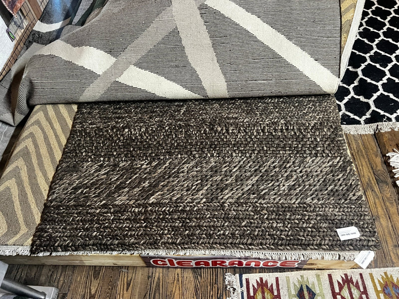 Palacio 5x8.3 Handwoven Brown Durrie Rug | Banana Manor Rug Factory Outlet