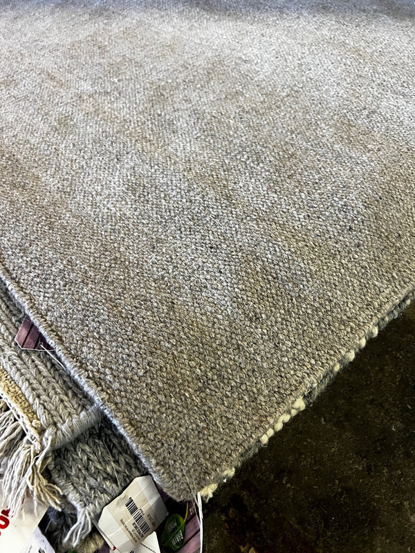 Palm Desert Grey Handwoven Wool Durrie Rug | Banana Manor Rug Company