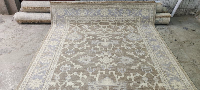 Pamela O'Brien Silver and Grey Hand-Knotted Oushak Rug 6x8.9 | Banana Manor Rug Company