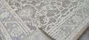 Pamela O'Brien Silver and Grey Hand-Knotted Oushak Rug 6x8.9 | Banana Manor Rug Company