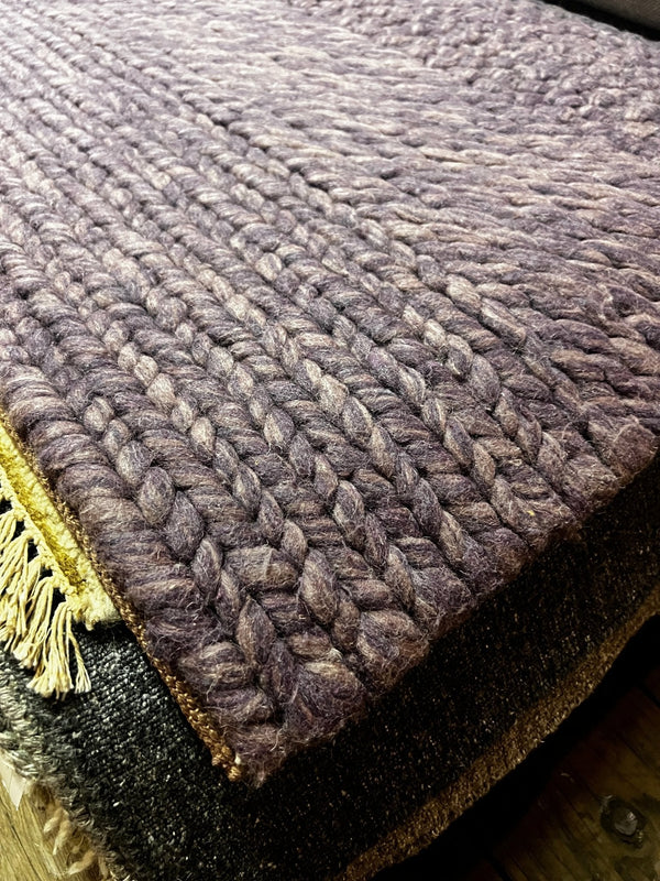 Pariah 4.3x6 Handwoven Purple Durrie Rug | Banana Manor Rug Factory Outlet