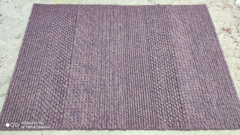 Pariah 4.3x6 Handwoven Purple Durrie Rug | Banana Manor Rug Company