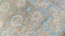Paris Hilton 10x14 Light Brown and Light Blue Hand-Knotted Oushak Rug | Banana Manor Rug Company