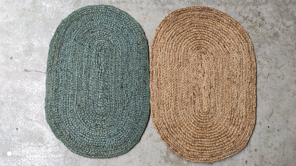 Pasjoli 2x3 Handwoven Natural Round Jute Rug | Banana Manor Rug Company