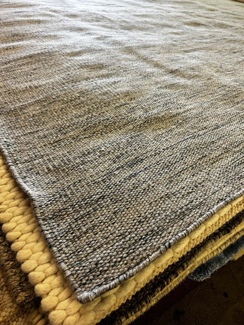 Pat Sajak 9x12 Grey Handwoven PET Yarn Rug | Banana Manor Rug Company