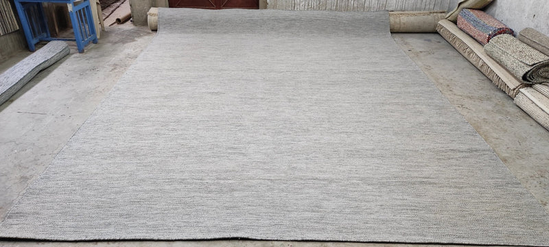 Pat Sajak 9x12 Grey Handwoven PET Yarn Rug | Banana Manor Rug Company