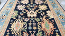 Paulette 9x12 Dark Blue Hand-Knotted Oushak Rug | Banana Manor Rug Company