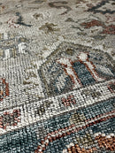 Paulette Goddard 8x10 Beige and Blue Hand-Knotted Oushak Rug | Banana Manor Rug Company