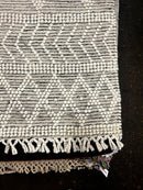 Peanut Butter and Jelly 7.6 x 9.3 Ivory and Natural Hand-Tufted Rug | Banana Manor Rug Company