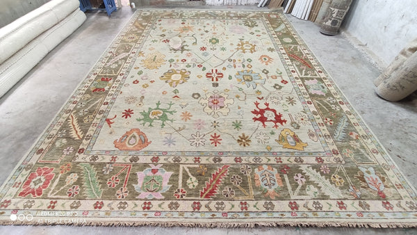 Penelope Hand-Knotted 10x14 Oushak | Banana Manor Rug Company