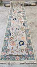 Pepper Potts 2.6x10 Tan and Grey Hand-Knotted Runner | Banana Manor Rug Company