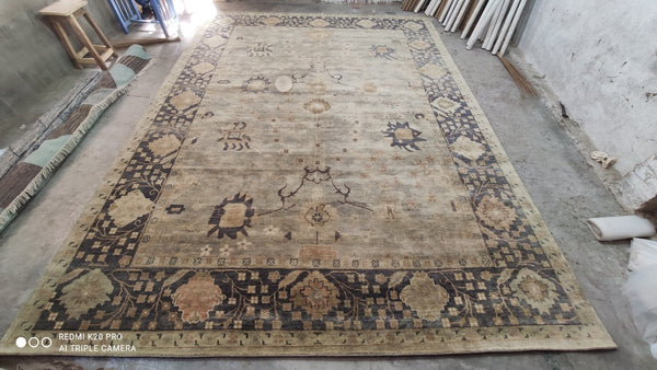 Percy 10x14 Hand Knotted Oushak | Banana Manor Rug Company