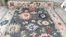 Phoebe 8x10 Dark Grey and Light Pink Hand-Knotted Oushak Rug | Banana Manor Rug Company