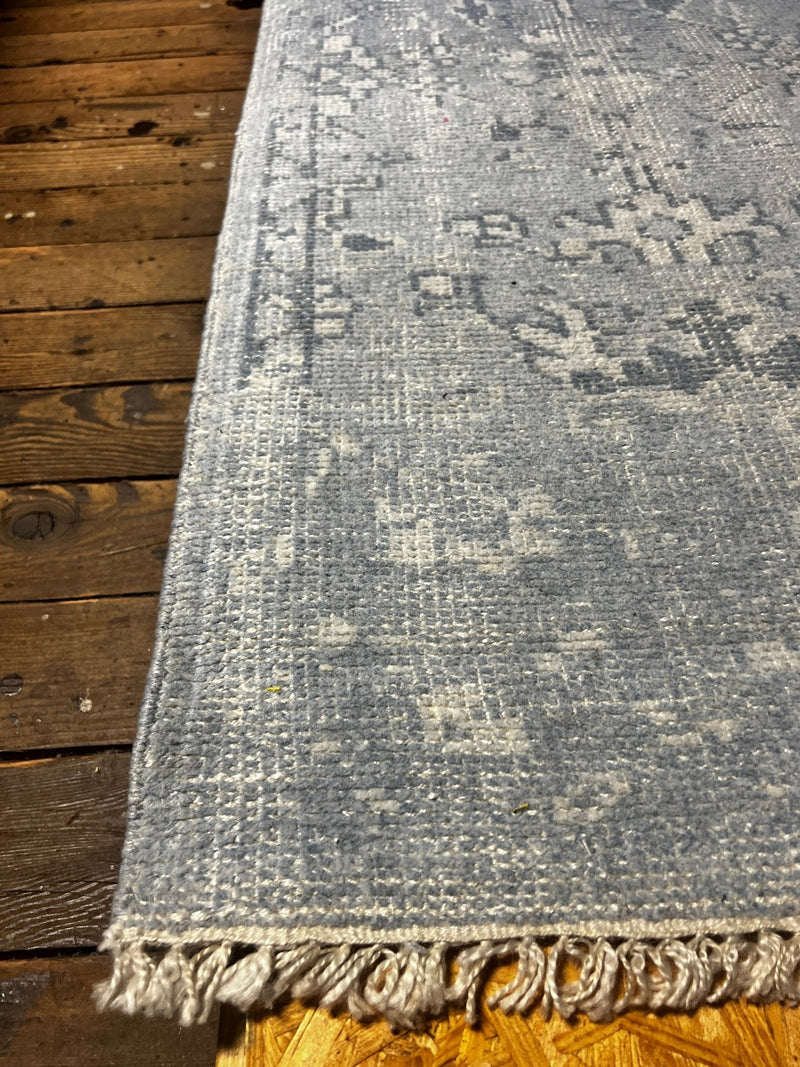 Pinkman 2.3x10 Hand-Knotted Light Blue Runner | Banana Manor Rug Factory Outlet