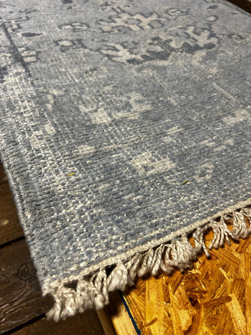 Pinkman 2.3x10 Hand-Knotted Light Blue Runner | Banana Manor Rug Factory Outlet