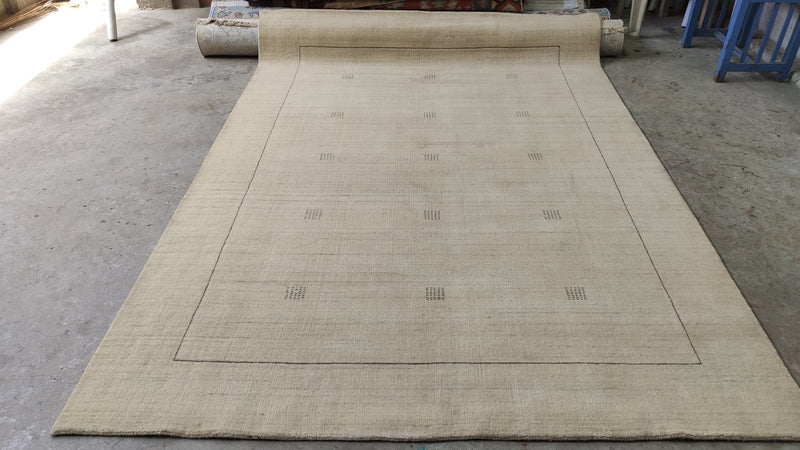 Prince Charming 6x9 Handwoven Ivory Durrie Rug | Banana Manor Rug Company