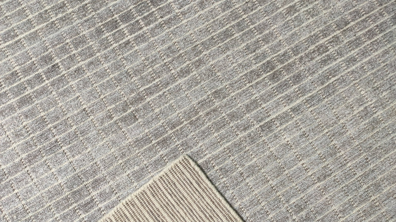 Professor Forthingham 10x13 Light Grey Handwoven Modern Rug | Banana Manor Rug Company