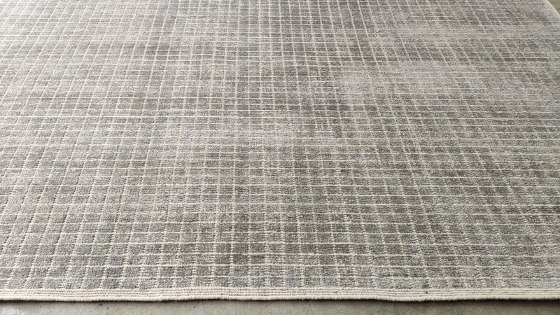 Professor Forthingham 10x13 Light Grey Handwoven Modern Rug | Banana Manor Rug Company