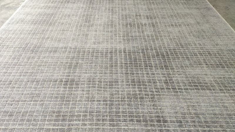 Professor Forthingham 10x13 Light Grey Handwoven Modern Rug | Banana Manor Rug Company