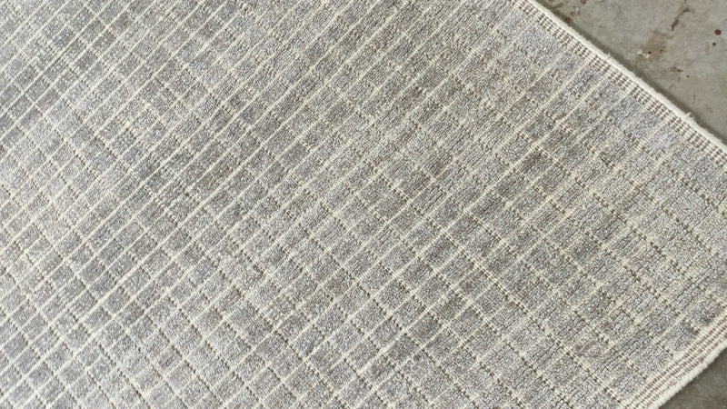 Professor Forthingham 10x13 Light Grey Handwoven Modern Rug | Banana Manor Rug Company