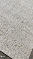 Puddin Patterson 10x14 White and Beige Hand-knotted Rug | Banana Manor Rug Company