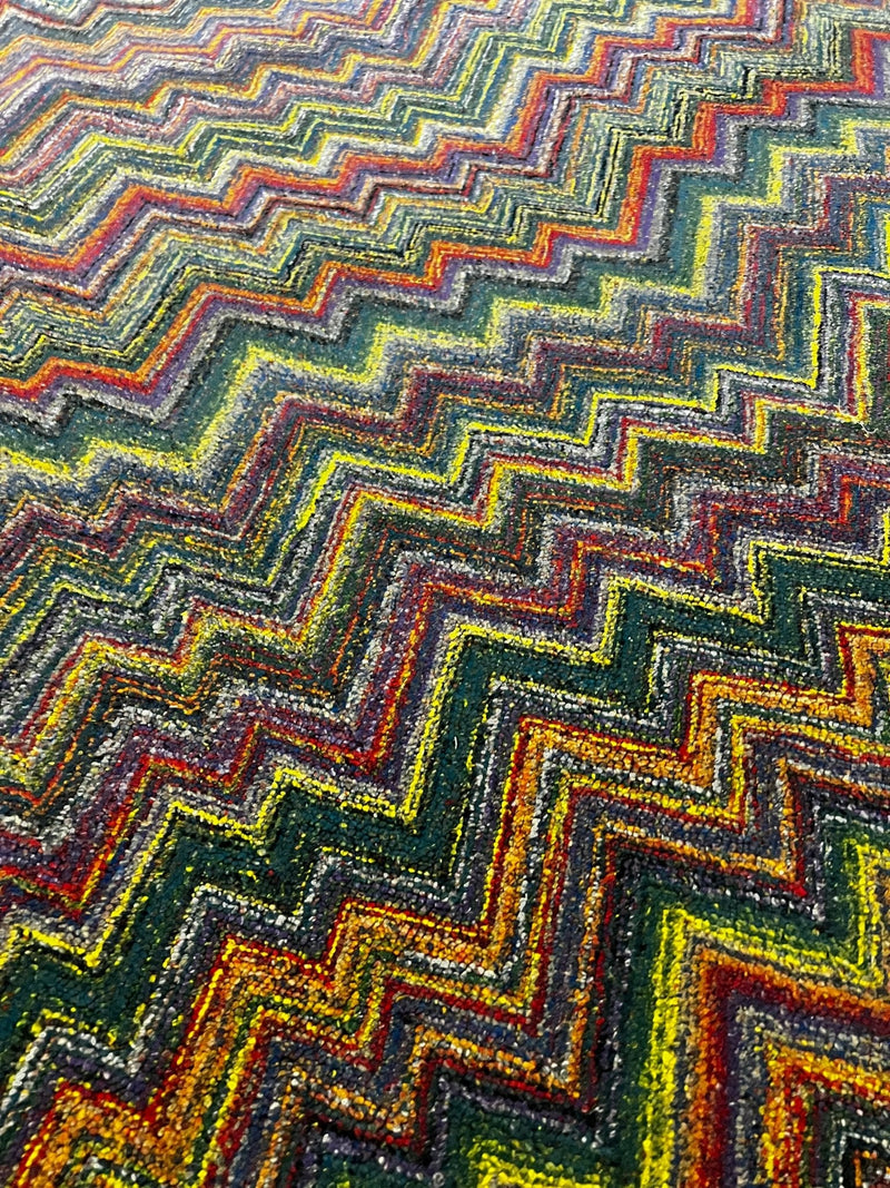 Raj 5x7 Rainbow Zig-Zagged Rug | Banana Manor Rug Company