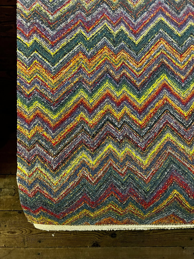 Raj 5x7 Rainbow Zig-Zagged Rug | Banana Manor Rug Company