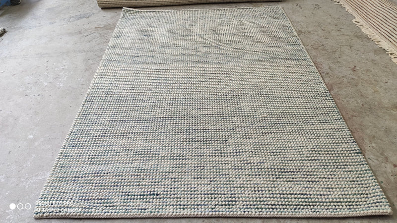 Randy Jones 5.6x7.6 Handwoven Green Durrie Rug | Banana Manor Rug Company